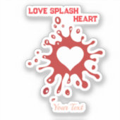 Heart Splash Art – Creative Love Expression Design シール (正面)