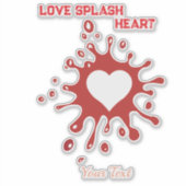 Heart Splash Art – Creative Love Expression Design シール (正面)