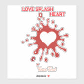 Heart Splash Art – Creative Love Expression Design シール (シート)