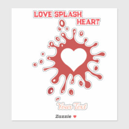 Heart Splash Art – Creative Love Expression Design シール