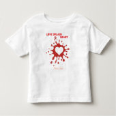 Heart Splash Art – Creative Love Expression Design トドラーTシャツ (正面)