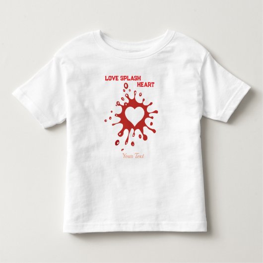 Heart Splash Art – Creative Love Expression Design トドラーTシャツ (正面)