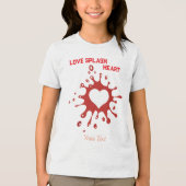 Heart Splash Art – Creative Love Expression Design トライブレンドＴシャツ (正面)