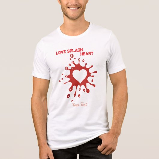 Heart Splash Art – Creative Love Expression Design トライブレンドＴシャツ (正面)