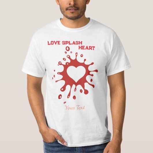 Heart Splash Art – Creative Love Expression Design Tシャツ (正面)