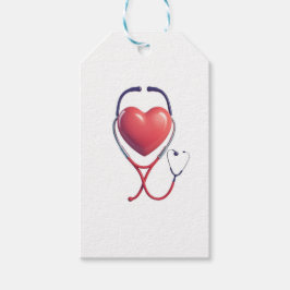 Heart & Stethoscope Gift Tag | Medical Appreciatio ギフトタグ