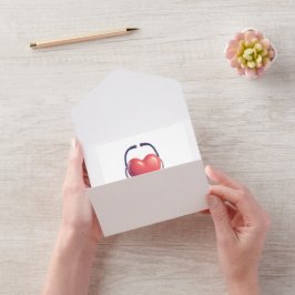 Heart & Stethoscope Greeting Card | Thank You Heal オールインワン招待状