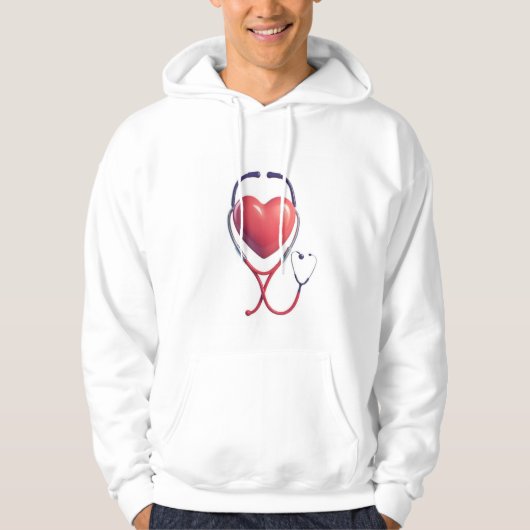Heart Stethoscope Love Hoodie パーカ (正面)