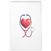 Heart & Stethoscope Notebook | Medical School & Nu カレンダー (カバー)
