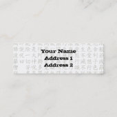 Heart Sutra (般若心経) スキニー名刺 (裏面)