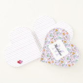 Heart Tea & Bookish Cats Notebook Personalized ノートブック (内部)