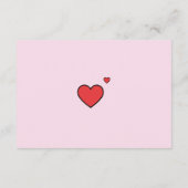 Heart Teddy Bear Pink Baby Shower Bring a Book エンクロージャーカード (裏面)