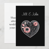 Heart Thank You Note Quilling Wedding   サンキューカード (正面/裏面)