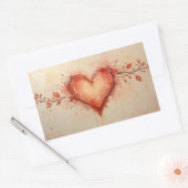 Heart-Themed Painting Images Collection 長方形シール (封筒)