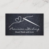 Heart Thread Needle | Denim Material 名刺 (正面)