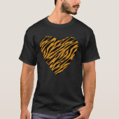 Heart Tiger Cheetah Leopard Print Tシャツ (正面)