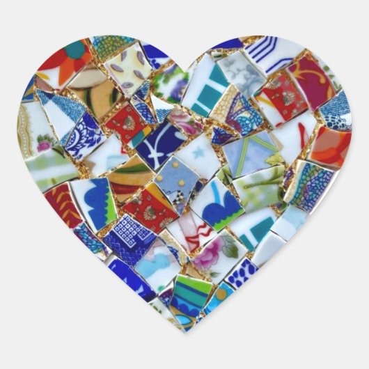 Heart Tile Art Stickers ハートシール (正面)
