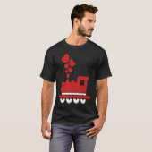 Heart Train Valentines Day Cool Railroad Love Boys Tシャツ (正面フル)
