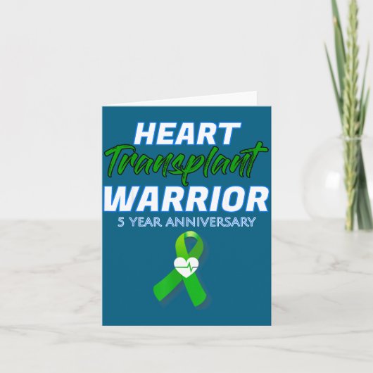 Heart Transplant 5 Year Anniversary Warrior Patien カード (正面)