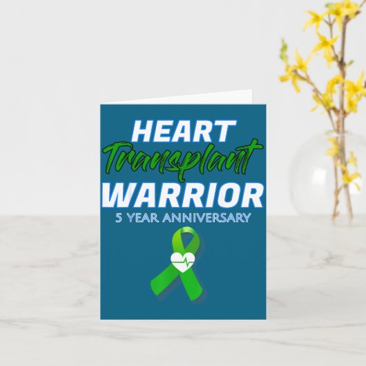 Heart Transplant 5 Year Anniversary Warrior Patien カード (黄色い花)