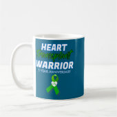 Heart Transplant 5 Year Anniversary Warrior Patien コーヒーマグカップ (左)