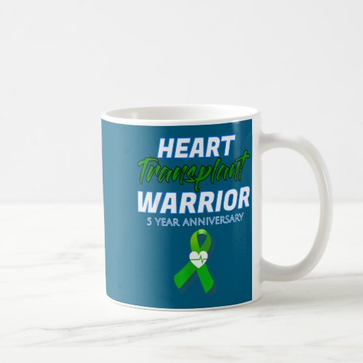 Heart Transplant 5 Year Anniversary Warrior Patien コーヒーマグカップ (右)