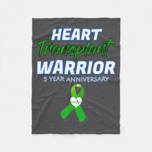 Heart Transplant 5 Year Anniversary Warrior Patien フリースブランケット (正面)