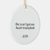 Heart Transplant Date セラミックオーナメント (右)