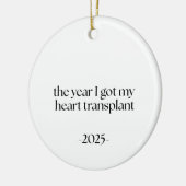 Heart Transplant Date セラミックオーナメント (左)
