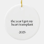 Heart Transplant Date セラミックオーナメント (裏面)