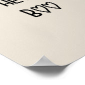 Heart Typography Hey Boo ポスター (角)