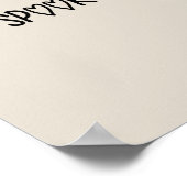 Heart Typography spooky ポスター (角)