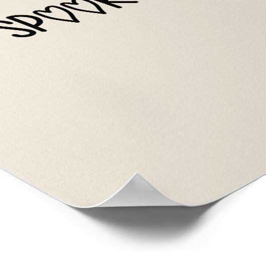 Heart Typography spooky ポスター (角)