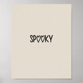 Heart Typography spooky ポスター