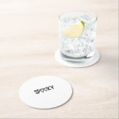 Heart Typography spooky ラウンドペーパーコースター (インサイチュ)