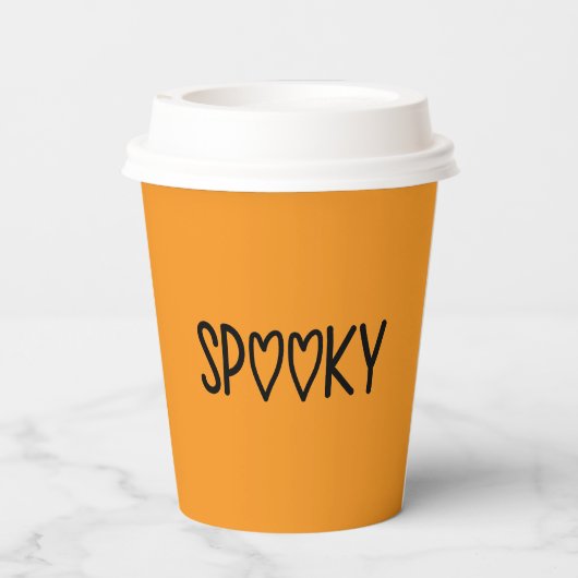 Heart Typography spooky 紙コップ (裏面)