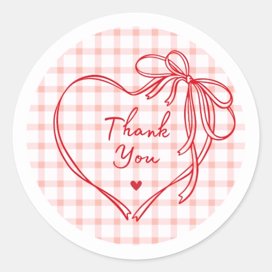 Heart Valentine’s Day Gift Sticker ラウンドシール (正面)