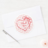 Heart Valentine’s Day Gift Sticker ラウンドシール (封筒)