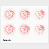 Heart Valentine’s Day Gift Sticker ラウンドシール (シート)