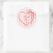 Heart Valentine’s Day Gift Sticker ラウンドシール (バッグ)