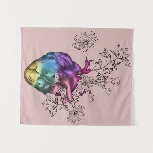 Heart Vase タペストリー (正面(横))