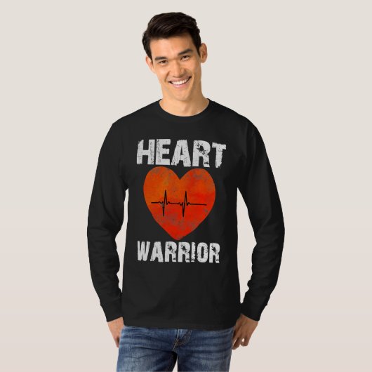Heart Warrior CHD Awareness Present Congenital Hea Tシャツ (正面フル)