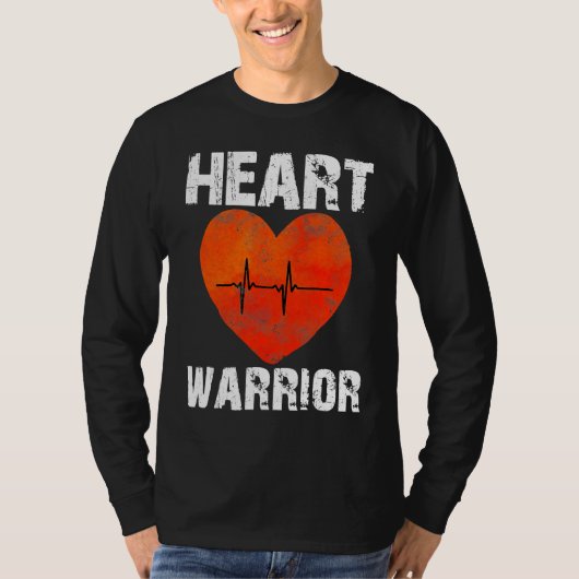 Heart Warrior CHD Awareness Present Congenital Hea Tシャツ (正面)