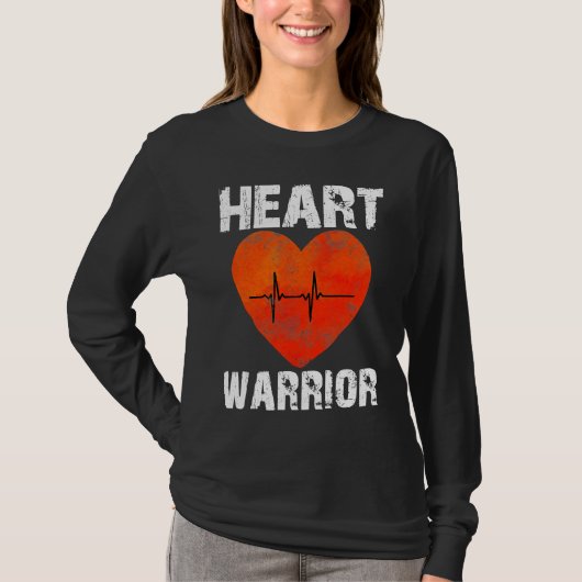 Heart Warrior CHD Awareness Present Congenital Hea Tシャツ (正面)