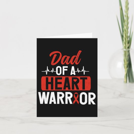 Heart Warrior Dad Chd Congenital Heart Defect Awar カード (正面)