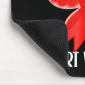Heart Warrior Heart Disease Awareness Butterfly Wo マウスパッド (コーナー)