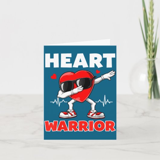 Heart Warrior Heart Disease Awareness Month Red He カード (正面)