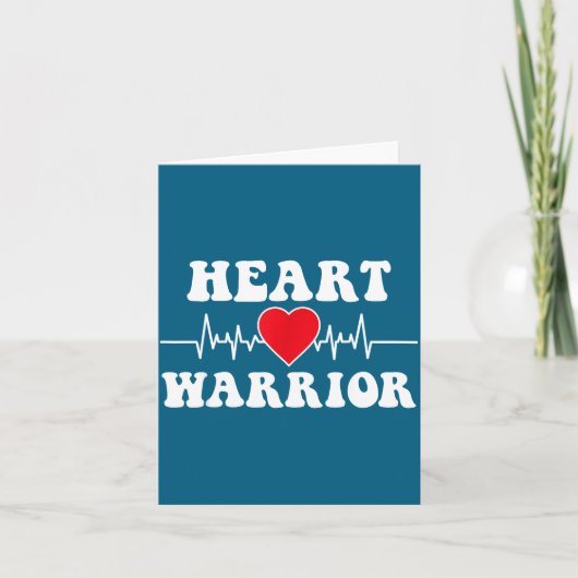 Heart Warrior Heart Disease Awareness Month Red He カード (正面)