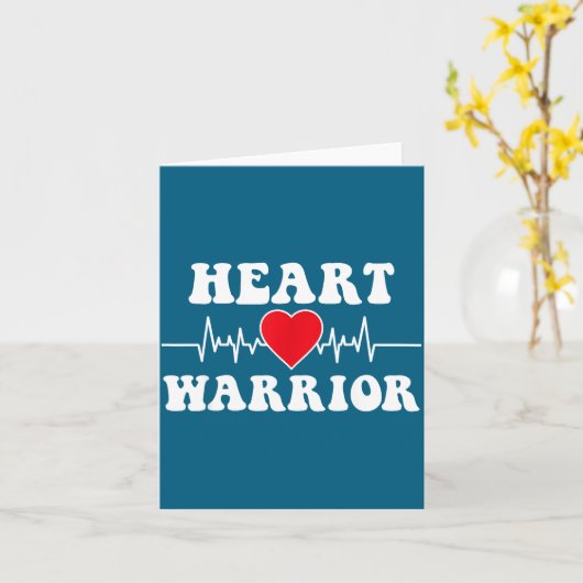 Heart Warrior Heart Disease Awareness Month Red He カード (黄色い花)
