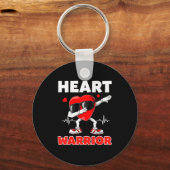 Heart Warrior Heart Disease Awareness Month Red He キーホルダー (正面)